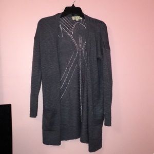 Blue gray cardigan